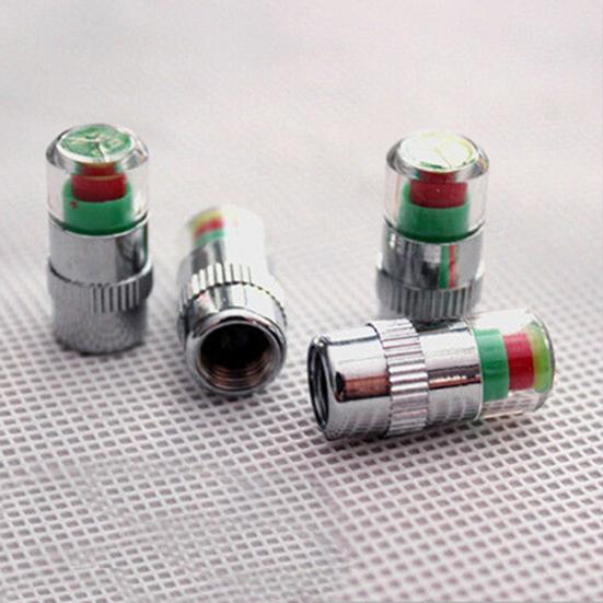 4 Pcs Car Auto Tire Pressure Monitor Valve Stem Caps Sensor Indicator Alert Cap