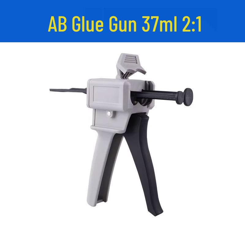 AB Glue Gun 1:1, 2:1, 10:1 Dual Tube Epoxy Resin Glue DP420 with Manual Metal Top Buckle