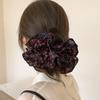 Vintage Blumige Mehrschichtige Scrunchies Premium Elastische Haargummis für Damen Niedriger Pferdeschwanzhalter Herbst Tägliches Haaraccessoire