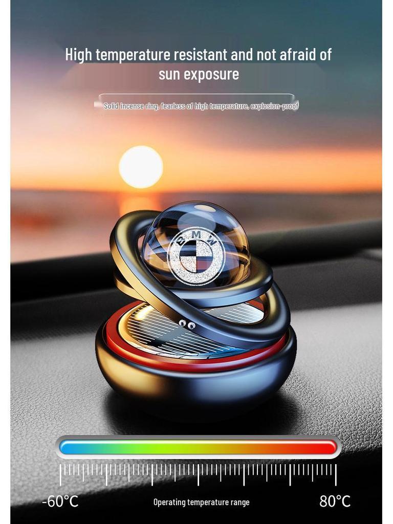 Solar Rotating Car Aromatherapy Ornament
