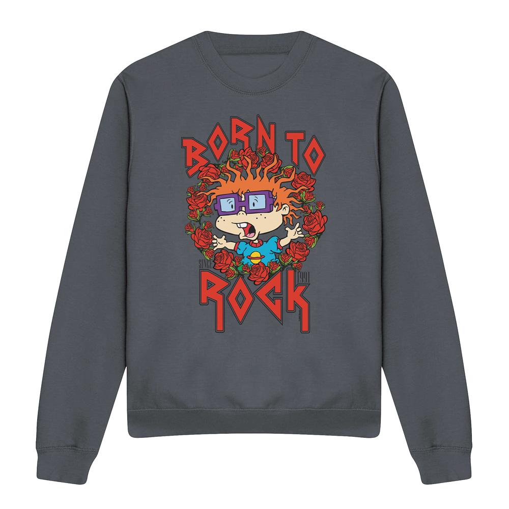 Rugrats Unisex Adult Chucky Was Born To Rock Sweatshirt