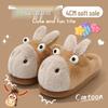 Winter Indoor Cotton Slippers: Cute Furry Cartoon Design for Men & Women