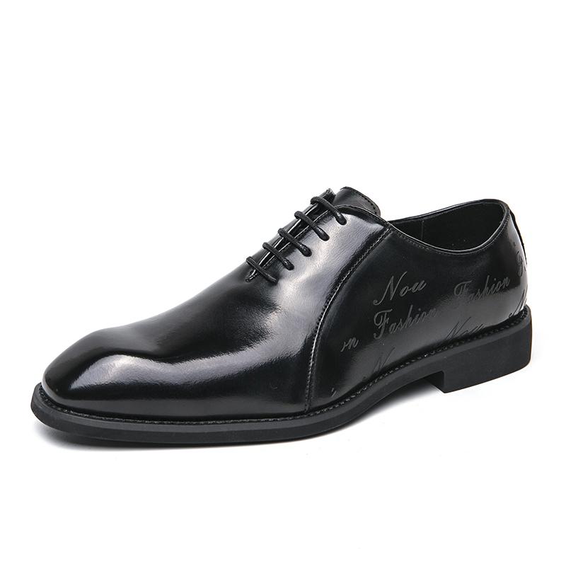 Fashion Italian Brand Men's Pointed Formal Shoes High-end High-quality Men's Split Leather Shoes Leather Casual Shoes Free Delivery