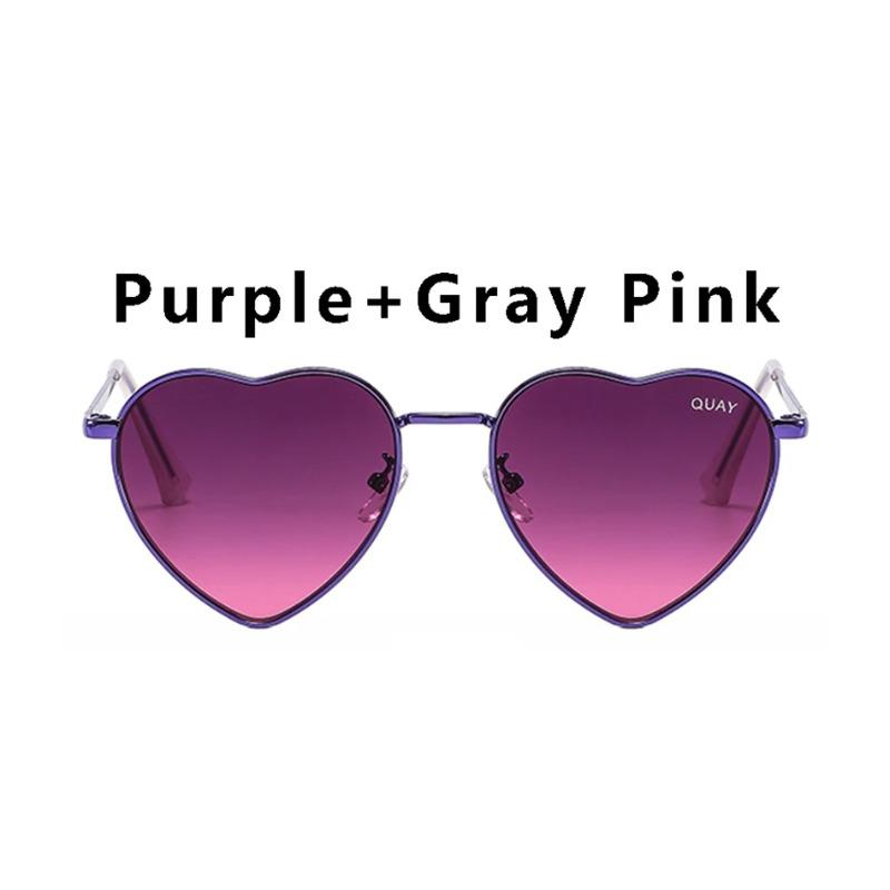 Lunettes de soleil Quay Heartbreaker pour femmes UV400 Designer Mode Rétro Lunettes Douces pour Dames Lunettes de Soleil Sexy Femme