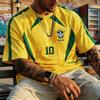 Sommer Neue Brasilien Fußballtrikots für Herren Damen 2026 Weltfußballspiel Sport T-Shirts Netz Atmungsaktive T-Shirts Fans Mode Oberteile
