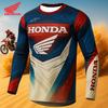 Honda 26 New Quick-Dry Men's Motorcycle Long Sleeve Breathable Riding T-Shirt Suitable for Off-Road Outdoor Riding