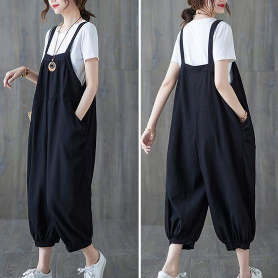 Женский летний комбинезон без рукавов с квадратным воротником — фото 10