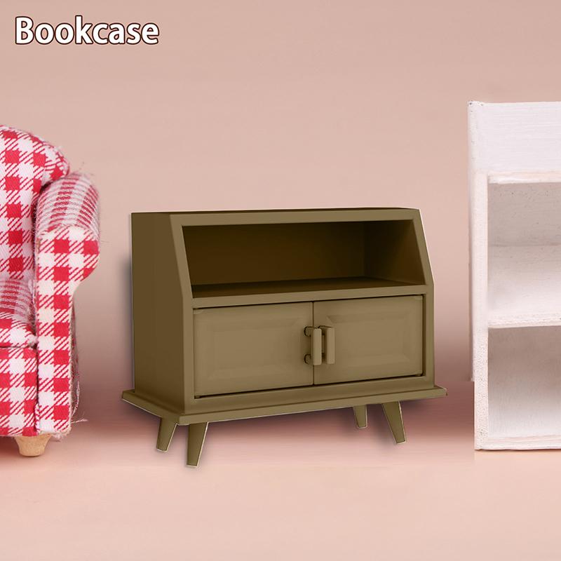 Miniatur Kastanien Nachttisch Kommode Aufbewahrungsschrank 1:12 Puppenhaus DIY Zubehör Möbel Modell Spielzeug