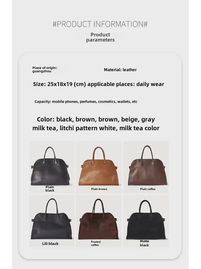 ROW Premium Cowhide Handbag: Large Capacity Commuter Tote & Crossbody Bag