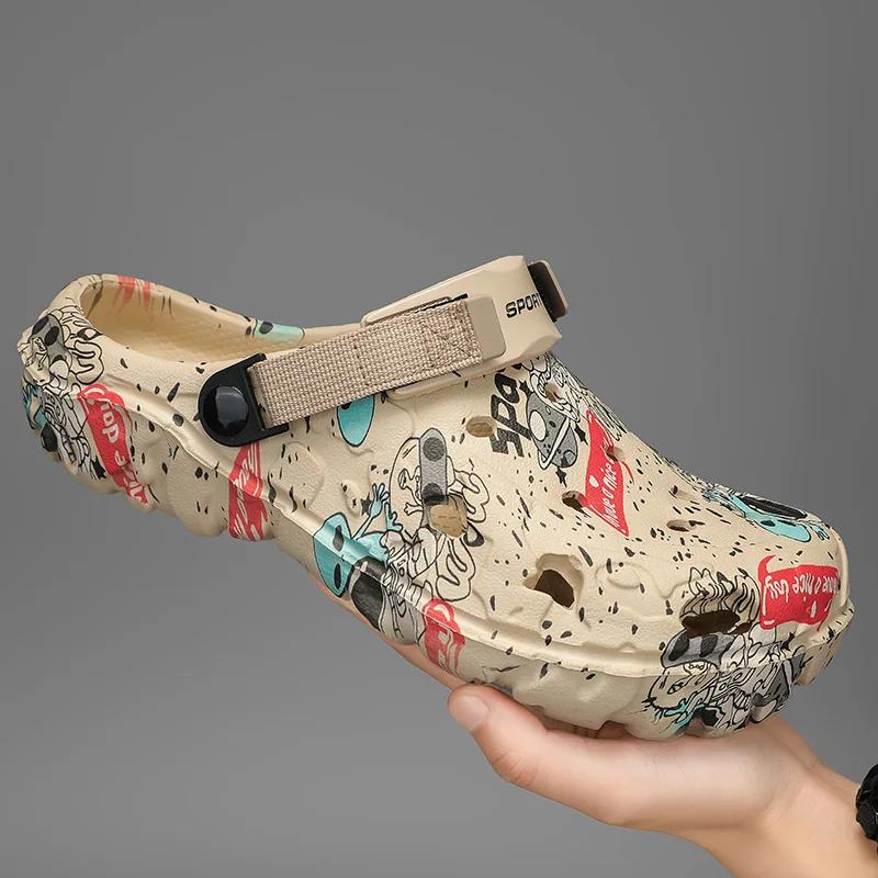 Men's Summer Clogs Sandals Eva Slippers Men Fashion Flat Sandals Men Women Leisure Slides Men Casual Shoes