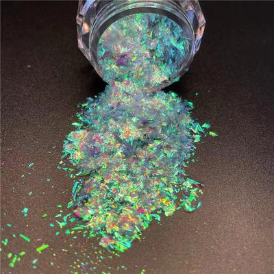 1PC Poudre à Ongles Flocons d'Opale Miroir Magique Holographique Aurora Paillettes Séquins Sirène Caméléon Flocons Poussière Chrome Ongle Haute Brillance