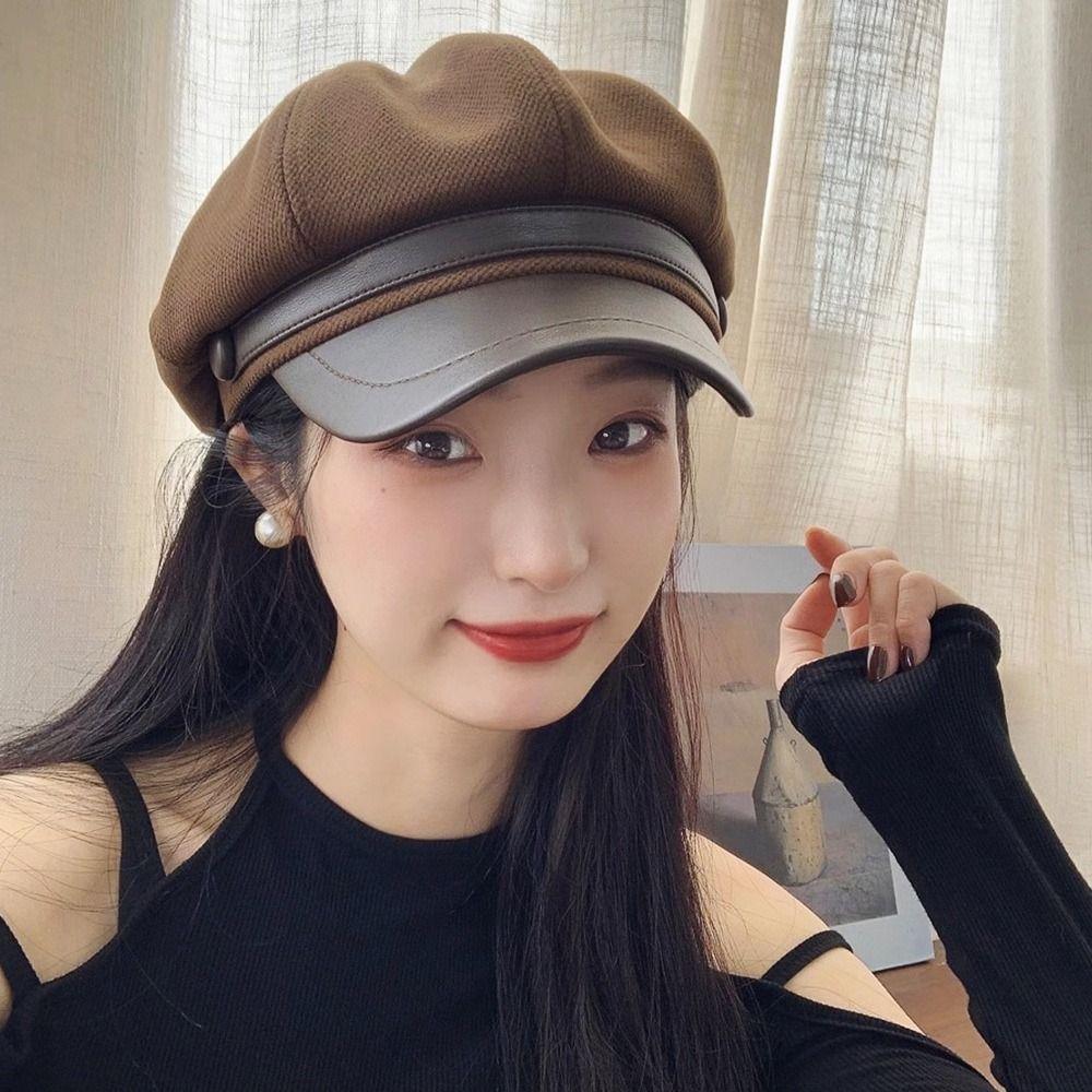 Breathable Painter Octagonal Cap Cotton Newsboy Hats Retro Panama Cap  Autumn Winter