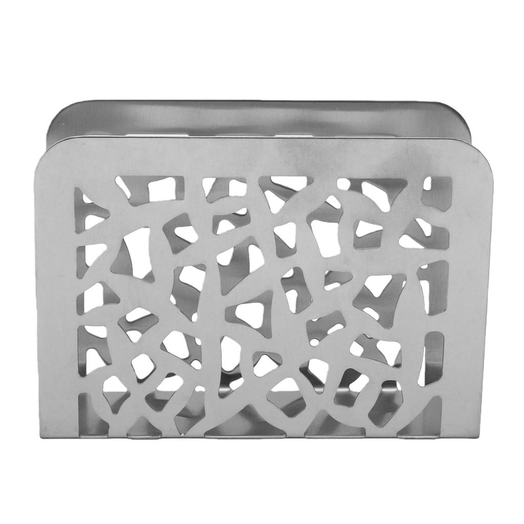 Tabletop Napkin Holder Stainless Steel Hollowed Metal Paper Napkin Holder Tissue Dispenser for Kitchen Countertop Bar