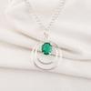 Green Emerald Gemstone Pendant Jewelry, Handmade Gorgeous Silver Pendant , 925 Sterling Silver Jewelry For Wedding Gift