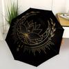 1pc Lotus Mandala Automatic Open/close Folding Compact Umbrella, 8-Rib Sturdy Canopy, Lightweight Portable, Everyday Use, Gift, Outdoor Umbrella, Trav