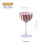 Hand Painted Colorful Striped Cocktail Goblet Water Cup Creative Red Wine Glass Set Party Wedding Barware