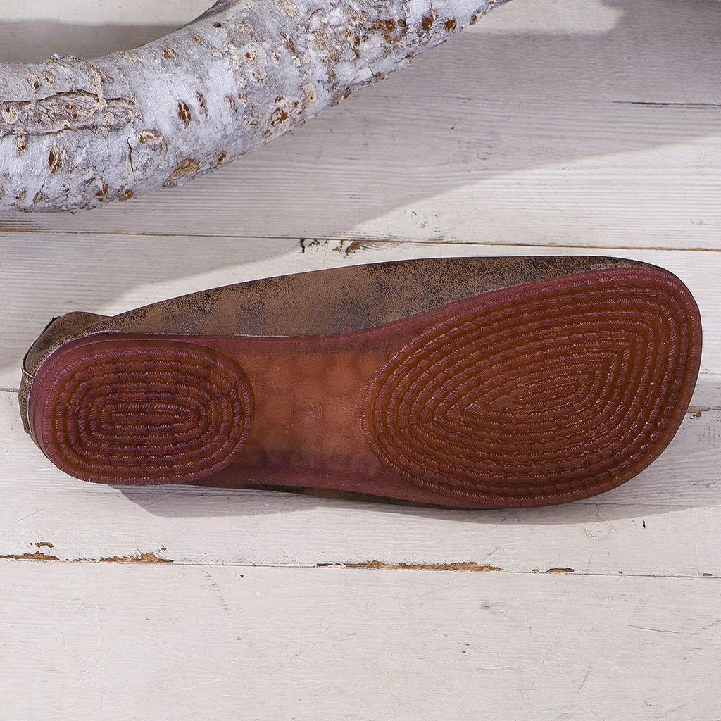 2024 Weiches Leder Lässige Slipper Ballerinas für Damen, Übergröße 43