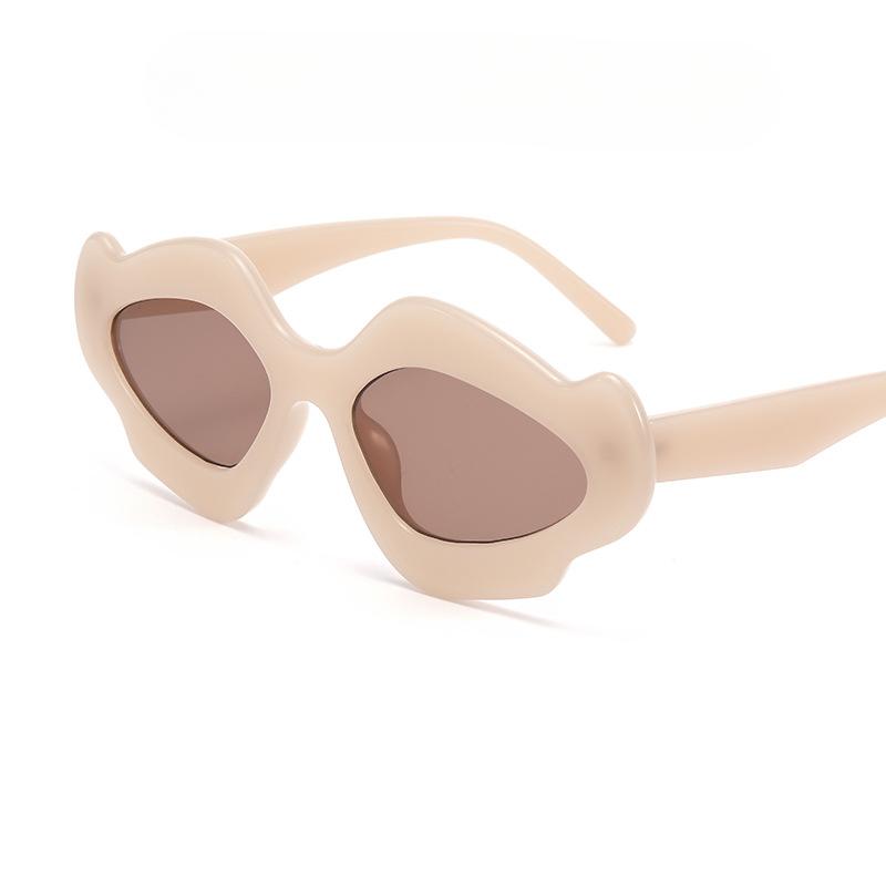 Lustige Sonnenbrille, unregelmäßige Persönlichkeit, Tanzbrille, Lippen, Street Fashion, Blumen-Sonnenbrille.