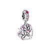 Pink Heart Family Tree Charm Women Charm Silver 799153C01