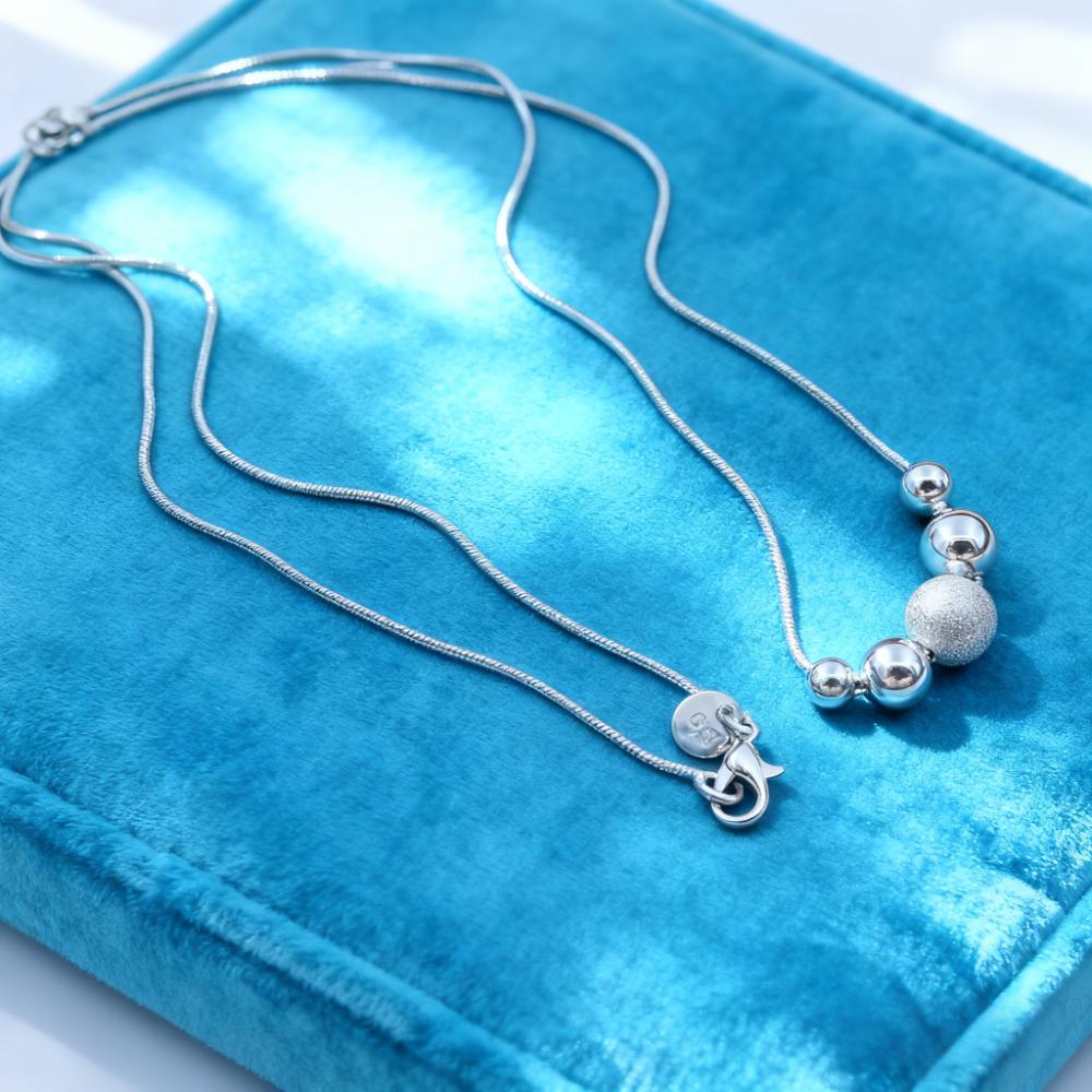 

Fashion Copper Classic Lucky beads Pendant Necklace For Women Wedding party noble Jewelry Holiday gifts 45cm 18inches