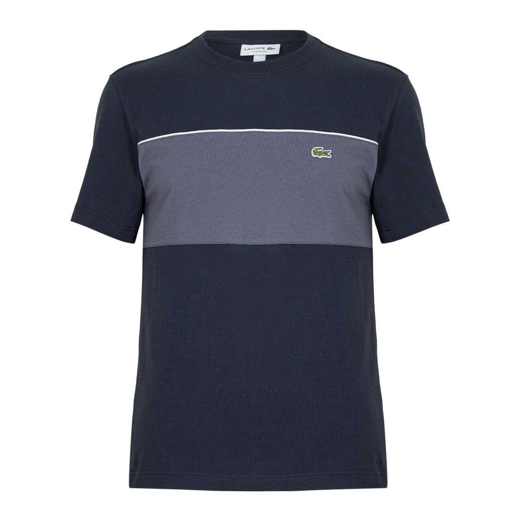 Lacoste Mens Colour Block Cotton Regular T-Shirt