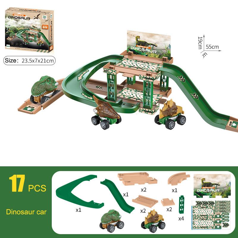 Children s Track Rail Parking Lot Toys Multi-Storey Car Parking Building Fire Police Engineering Vehicle Car Toys
