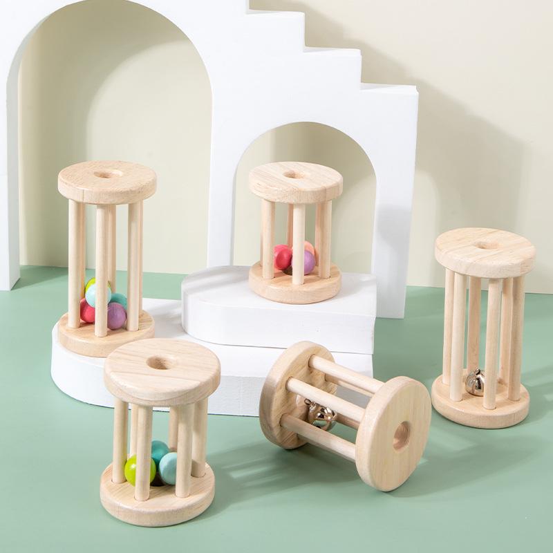 

Montessori Wooden Teething Rattle for Infants