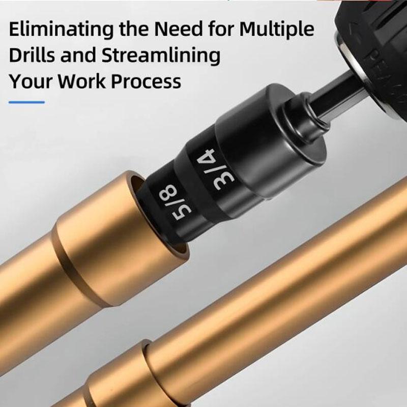 Rozšiřovací nástroj 5 v 1 Klimatizace Měděná trubka Rozšiřovač Rozšiřovací vrták Sada s šestihrannou stopkou, s bity 1/4, 3/8, 1/2, 5/8, 3/4
