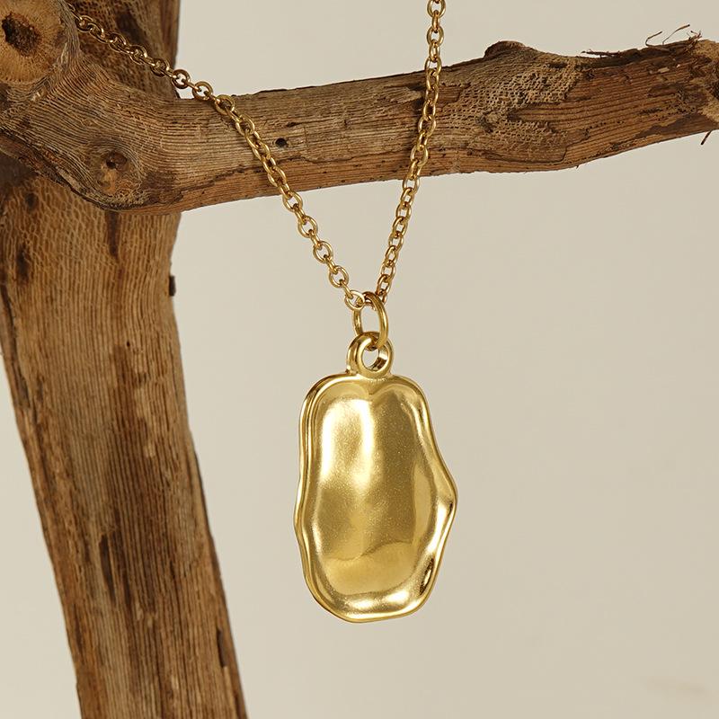 2023 Luksusowy Europejski/Amerykański Naszyjnik Unisex ze Stali Nierdzewnej o Nieregularnym Wzorze