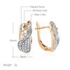 Mode Ethnische Muster Damen Ohrringe Roségold Farbe Mix Natürlicher Zirkon Englische Ohrringe Täglicher Feinschmuck