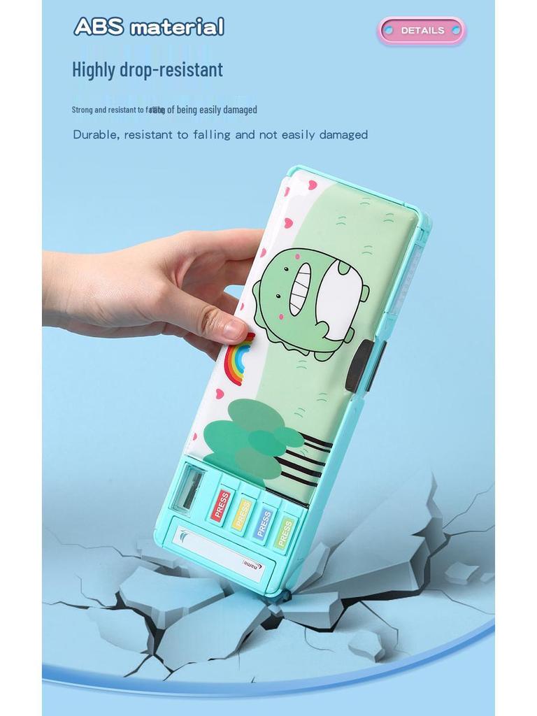 Creative Double-Layer Cartoon Pencil Box - Multifunctional, Large Capacity Stationery for Elementary Students