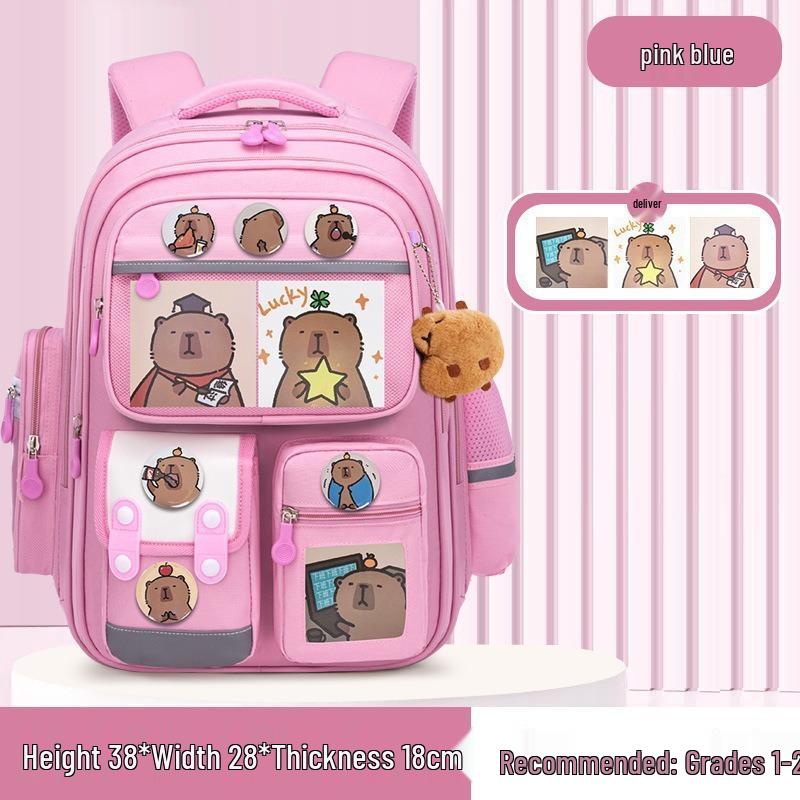 Kuromi Kids' School Backpack: Large Capacity, Spine Protection, Ages 6-12, Grades 1-6