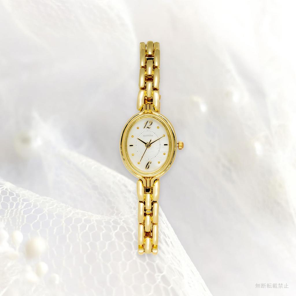 Fieldwork Analog 3 ATM Water Shell Metal WP Cielda Women's Watch, Resistant, Dial, Band, Gold, JN034-2