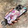 Anime Kwaii Girl Ins Style Plating Phone Case For Iphone 16 17 Pro Max Air 16E 14 15 Plus 12 13 Mini Anti-Fall Airabag Cover