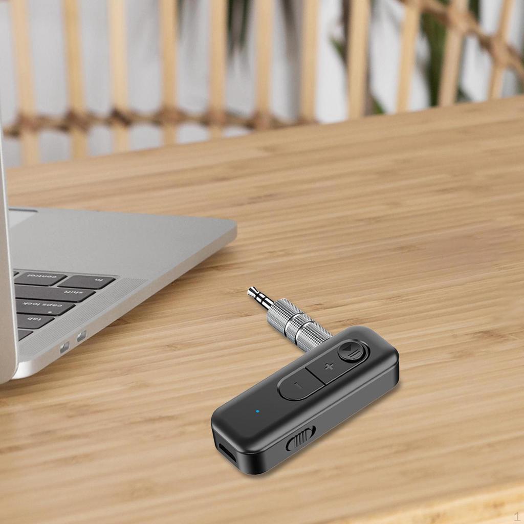 3.5mm Bluetooth AUX Adapter Handsfree Call with Clip Audio Receiver Transmitter for Wired