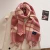 Autumn and winter new versatile scarf women's thickened woven thick beard fringed warm scarf imitation cashmere shawl