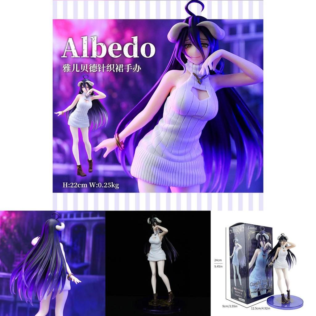 Overlord Albedo Weißer Strickpullover Figur Detailliertes PVC Anime Sammlermodell