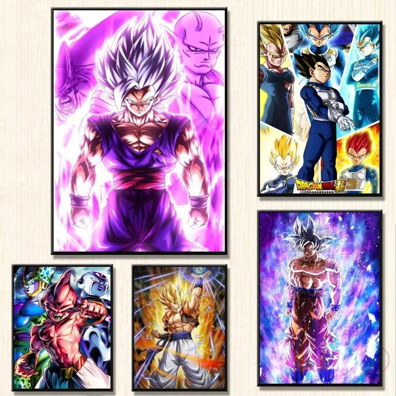 Anime Canvas Painting Print Picture Goku Vegeta Hd Poster Children's Bedroom Decoration Wall Art Home Prints Gifts