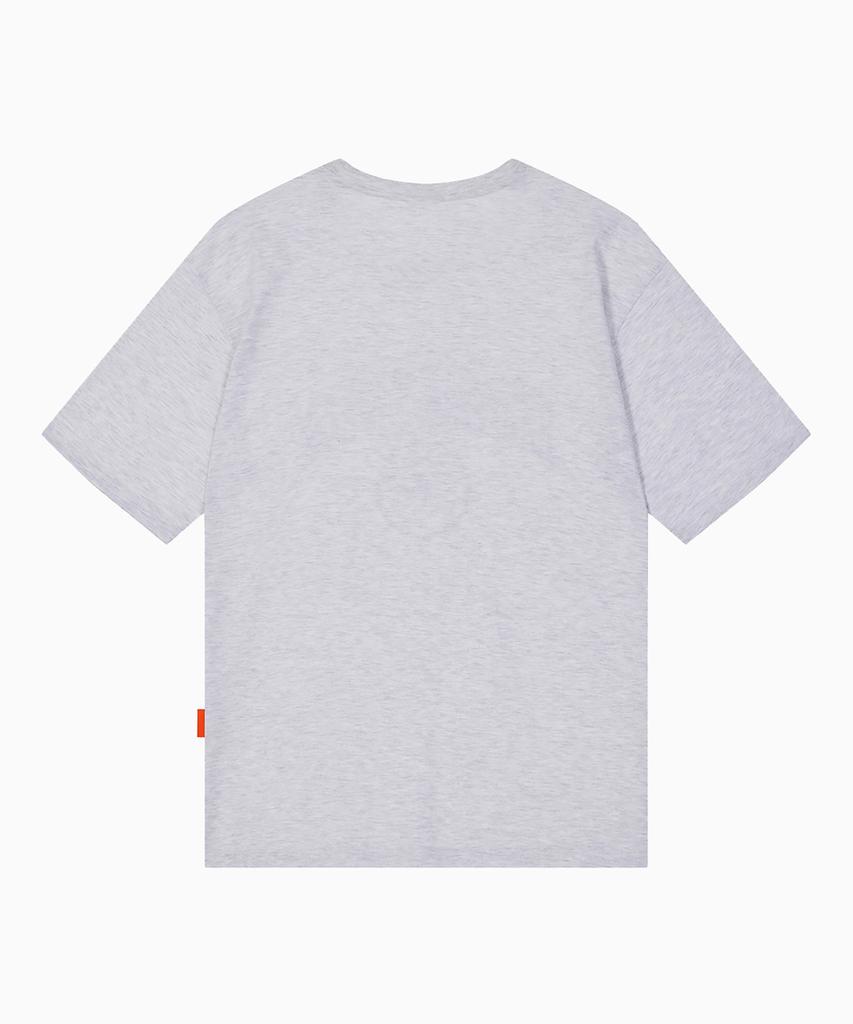 FREEMARIO Tourism Arch Logo T-Shirt [White Melange]