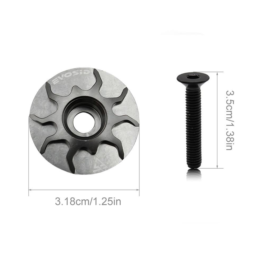 Bicycle Headset Cap with Screw MTB Road Bike Stem Headset Top Cap Cover Aluminium Alloy for Fork Head Tube Cycling Accessories