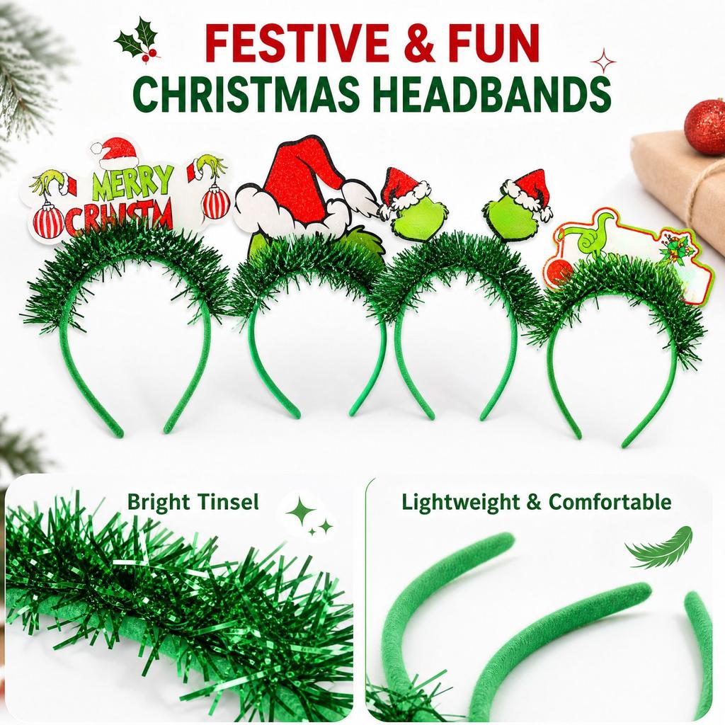 Christmas Party Decorative Headband for Holiday Celebration