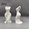 3D Printed Vase Elegant Dress-Style Vase Dual-Purpose Tabletop Decor with Flowing Pleated Skirt