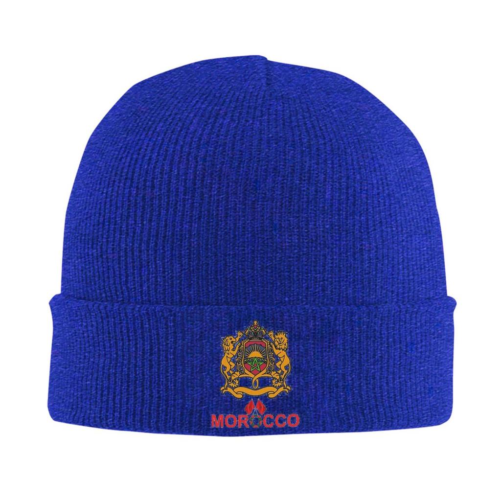 Marokko Flagge Warme Strickmütze Hip Hop Beanie Hut Herbst Winter Outdoor Mützen Hüte für Männer Frauen Erwachsene