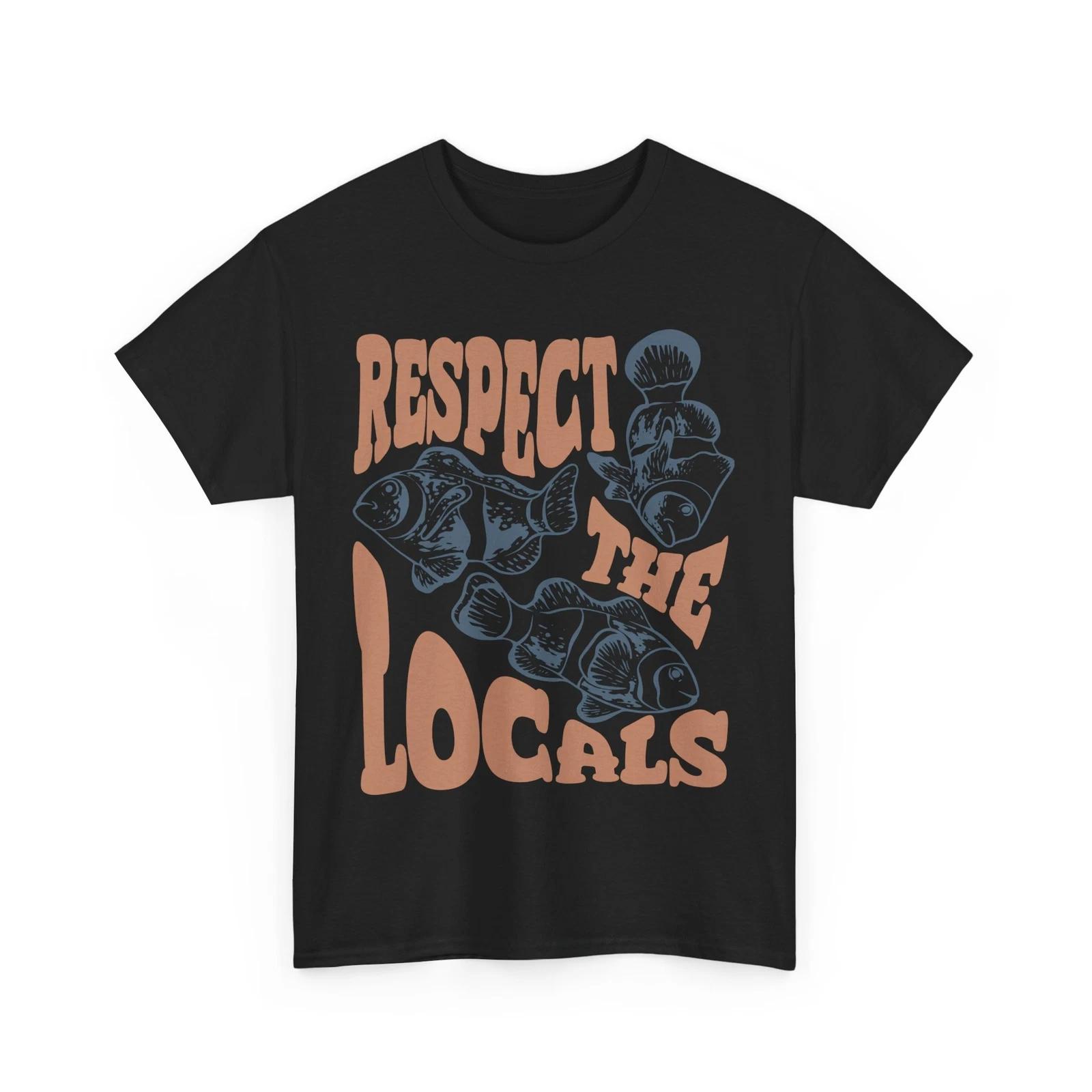 Beach Vibes T-Shirt | Summer Ocean Waves Tee | Respect the Locals T-Shirt M