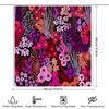 Floral Shower Curtain Botanical Flower Pattern Bathroom Decor Vintage Washable Waterproof Fabric Backdrop