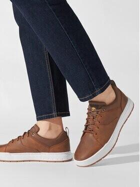 Кроссовки Timberland Maple Grove Leather Oxford Trainers коричневые (TB0A5Z1S3581M)