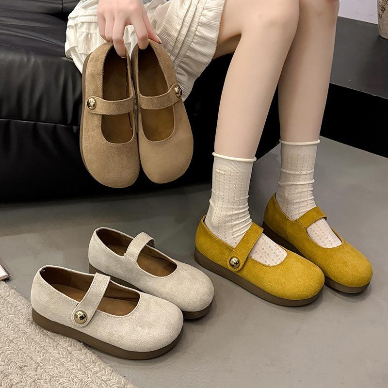 Single shoes women's new spring and summer skirt soft flat Mary Jane shoes versatile evening Doudou shoes