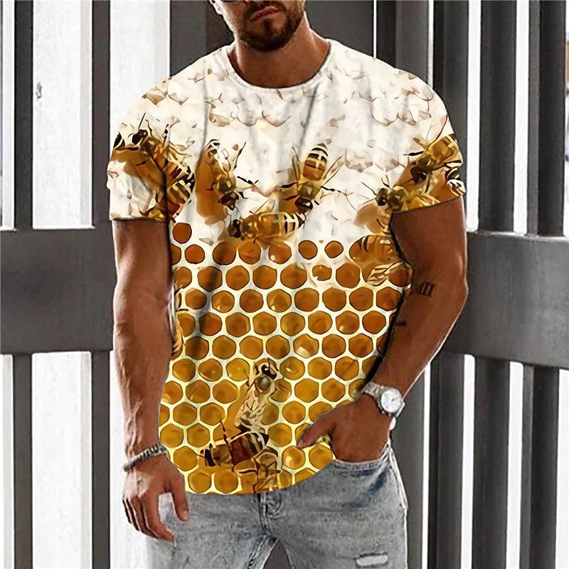 Funny Bee Series Print T Shirts Men's Women Casual O-Neck Short Sleeve T-shirt Oversized Streetwear Tees Tops Kids Clothing