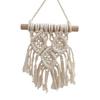 Boho geflochtenes Wandbehang, Geometrischer Wandbehang, Geknüpfter Baumwollseil Wandbehang mit Quasten für Zuhause Schlafzimmer Kinderzimmer Eingangsbereich Wandkunst