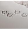 S999 Sterling Silver Carved Ear Studs: Sparkling, Simple Luxury Hoops for Women, Sweet & Cool Style Pure Silver Earrings